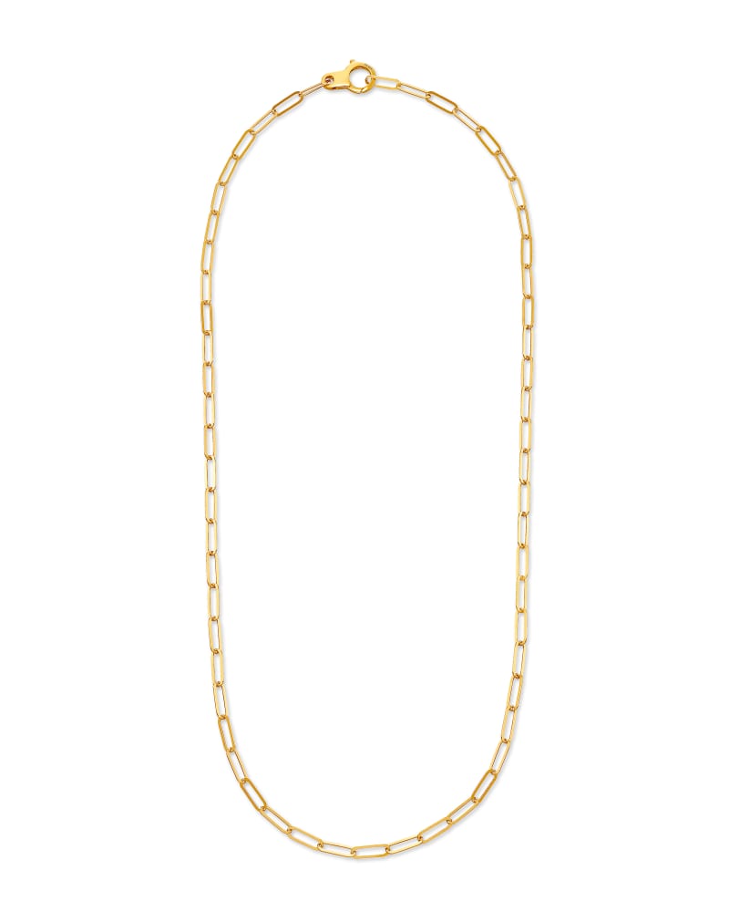 Large Paperclip Chain Necklace in 18k Gold Vermeil image number 3